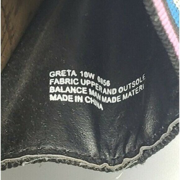 Avenue Ladies 10W Striped Rainbow Slip On Wedges Cork Sandals - Picture 12 of 12